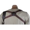 Barsony Brown Leather Vertical Cross Harness Shoulder Holster for RUGER LCR 38, 357 right