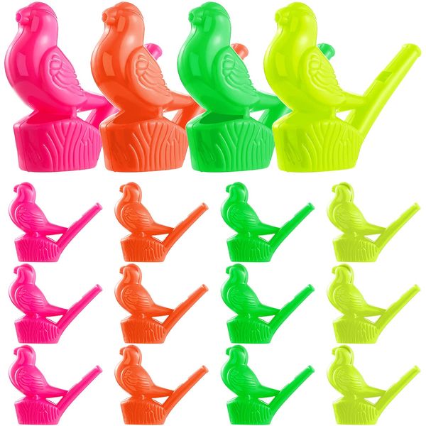 Sumind 24 Pieces Bird Water Whistle Party Whistles Bird Whistle for Novelty Water Warblers Bird Call Whistle Bird Whistle Musical Instrument for Water and Bath Play Party Favors Fun