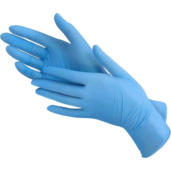 [all the best] Nitrile Gloves, 100 Count (1 Box), Disposable Gloves, Powder Free, Blue, Smartphone Compatible, Oil-Resistant, Chemical Resistant, Durable (S Size, 1 Box of 100)