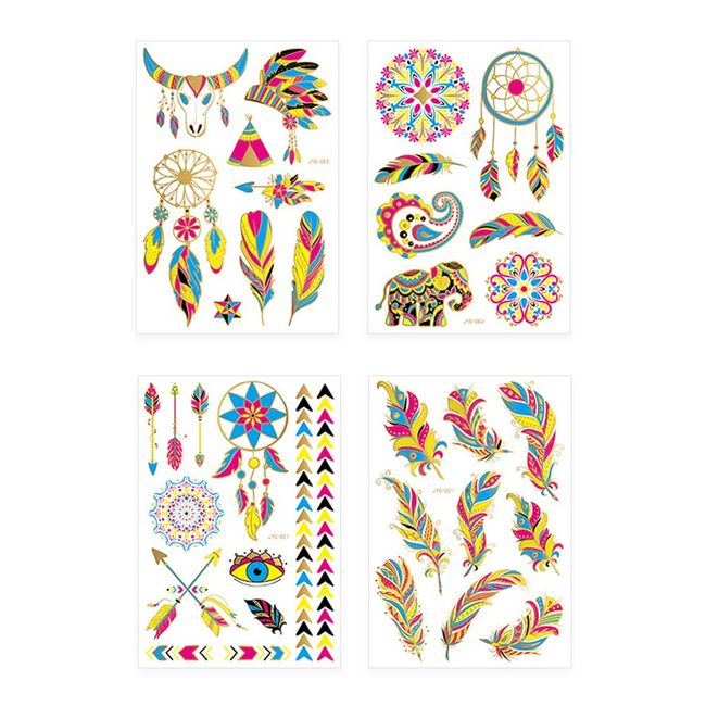 QKEPCY Sheet Glow UV Neon Temporary Tattoos Halloween Waterproof Tattoo Stickers Body Art Temporary Tattoos Christmas Luminous Temporary Tattoos Fluorescent Tattoo Stickers Neon Tattoos Glow