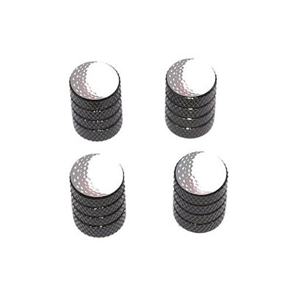 GRAPHICS & MORE Golf Ball - Golfing Tire Rim Valve Stem Caps - Black