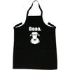 Baa Sheep Funny Black Apron (White Print)