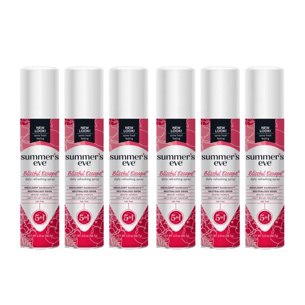 Summer's Eve Feminine Deodorant Freshening Spray, Blissful Escape 2 Ounce (Pack of 6)