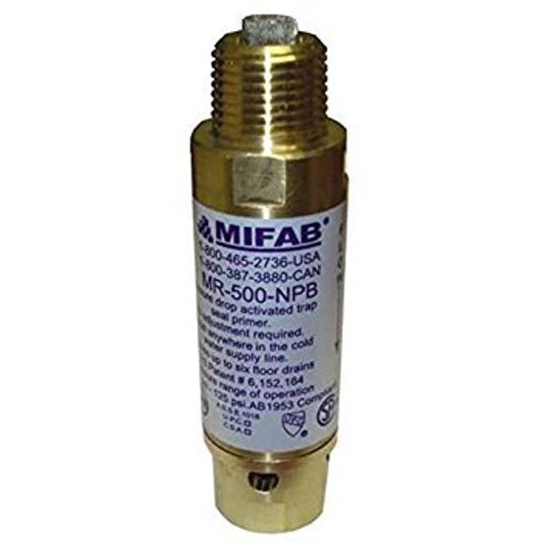 MIFAB MR-500 151839 Pressure Drop Activated Trap Seal Primer For Up To 6 Floor Drain Traps with 1/2" Connections