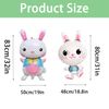 Oversized Easter Balloons 6 Pcs Easter Foil Balloons for Kids, Easter Party Decorations Easter Helium Balloons Bunny Rabbit Chick Easter Eggs Balloons