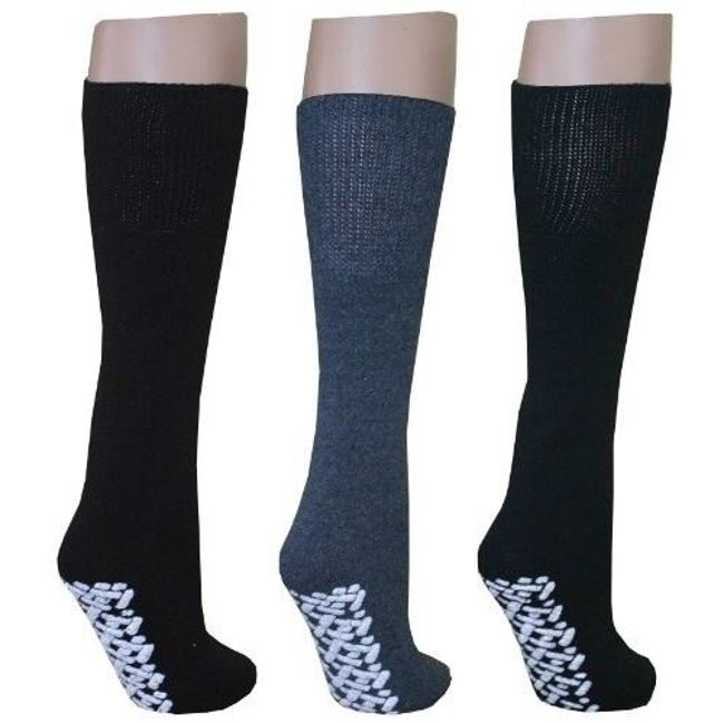 Diabetic Slipper Socks (6 Pairs, Assorted Colors)