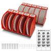 125 mm Professional Sanding Discs Storage Bins - 10 Box Set for Efficient Organization, Offset Snap-On Connection, Grit Classification, Space-Saving Design and Versatile Application - Red