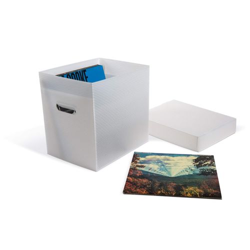 Gaylord Archival Polypropylene Record Album Box - 10 1/2W x 13L x 13" H