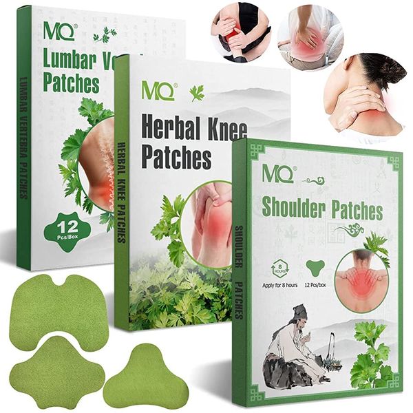 36pcs Schmerzlinderung Patch, Wermut Kniepflaster, Wärmepflaster Nacken, Lumbal Pain Relief Patch, Tragbare Moxibustion Patch für Schmerzlinderung