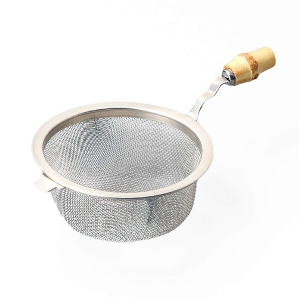 Yamakiikai F1934 Tea Strainer, Silver, 2.5 inches (64 mm), Sun Corporation Bamboo Pattern Matcha Strainer