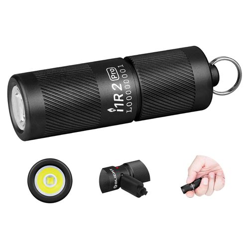 OLIGHT I1R 2 Pro Eos 180 Lumens EDC Rechargeable Keychain Flashlight, Powered by Built-in Rechargeable Battery with Type-C USB Cable, Slim Mini Handheld Light for Everyday Carry