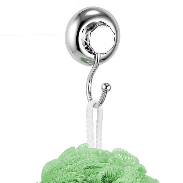 MaxHold No-Drilling/Suction Cup Single Robe Hook - Vaccum System - Stainless Steel Never Rust - for Bathroom & Kitchen