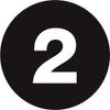 Tape Logic DL1342 Number Labels, "2", 3" Circle, Black, 500 Per Roll