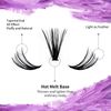 Individual Lashes 240PCS Cluster Lashes Extension D Curl 0.07mm 30D/40D Mixed 12-16mm Lash Clusters Wide Stem Individual Eyelashes Clusters DIY Eyelashes Extensions(30D+40D-0.07-D-MIX12-16)