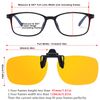 VIEWBETTER 3 Pack Clip On Blue Light Blocking Glasses for Eyes Strain & Light-Sensitive Flip Up Computer Gaming Clips VB802