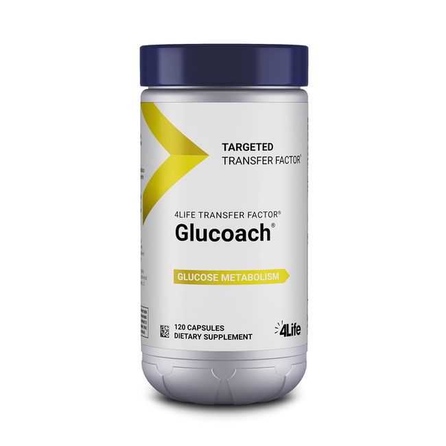 4Life Transfer Factor GluCoach - Targeted Healthy Hormone Balance, Endocrine, and Metabolic System Support - Dietary Supplement Supports Healthy Metabolism - 120 Capsules