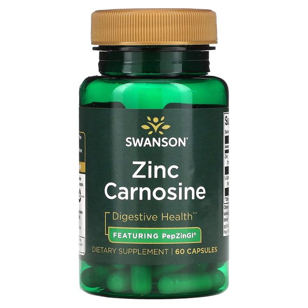 Swanson Zinc Carnosine 60 Capsules, Product