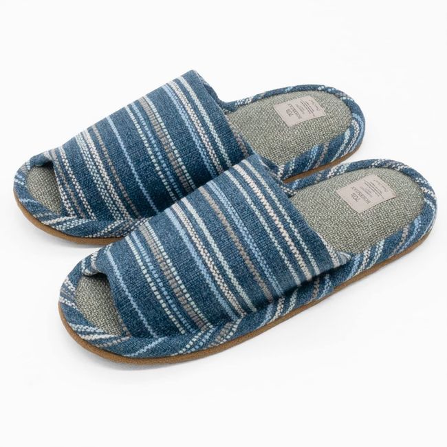 Okumura AAAA7115BL Large Size, My Slippers, Up to 11.4 inches (29 cm), Chenille Style Standard Slippers, Blue