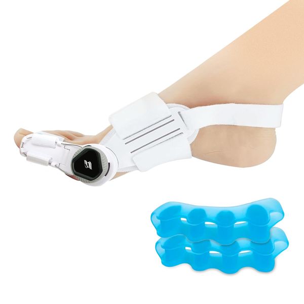 Wolepaz Bunion Corrector Big Toe Straightener(1PC), Separators to Correct Bunions(2 PC), Spacers for Pain Relief, Adjustable Splint with Knob Correction Hallux Valgus Brace Stretch Band