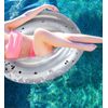 Pool Float - Silver & Rose Gold Inflatable Pool Float Tubes - 36" - Set of 2