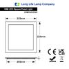 18W LED Square Recessed Ceiling Flat Panel Down Light Ultra Slim Lamp Cool White 6500K Super Bright
