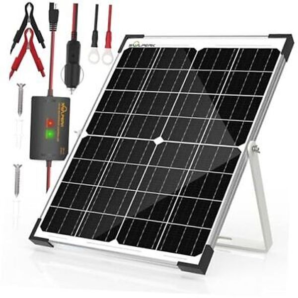 12V Solar Battery Charger, Waterpoof Solar Panel Kit with Energy Saving 25W