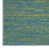Nourison Essentials Indoor/Outdoor Blue Green 7' x Square Area Rug, Easy Cleaning, Non Shedding, Bed Room, Living Room, Dining Room, Backyard, Deck, Patio (7 Square)
