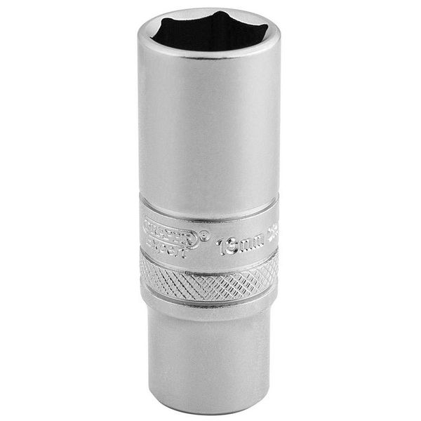 Draper 16530 1/4 Inch Square Drive 6 Point Metric Deep Socket, 13mm , Blue