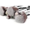 IB Essential 10pc Piece Luxury Black With Chrome Copper Silver Make Up Brush Brushes Set For Eyes & Face