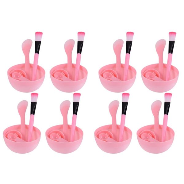 FRCOLOR 8 Sets Facial Mud Brush Mask Measuring Spoon Cream Mask Spoon Cosmetic Mask Spatula Mask Mixing Spoon Bowl Stick Brush Mask Scoop Mask Mixing Tool Make up Kit Facial Mask Toolkit