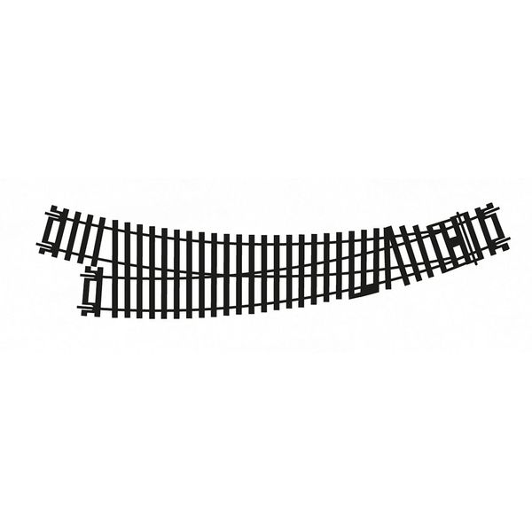 Hornby R8075 OO Gauge Right Hand Curved Point Track - Extra Track Pieces for Model Railway Sets, Model Train Track Pieces - Scale 1:76