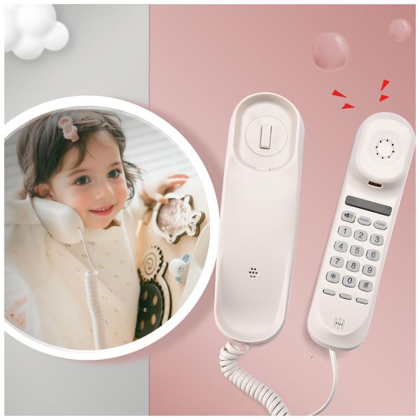 Toy Phone - Busy Board DIY Accessories Parts Items- Playground Playhouse Swing Set Telephone Plastic Pretend Play - Fake Phone with Sound - Telephone with Numeric Key