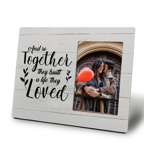 Mancheng-zi Engagement & Wedding Frame - 4x6 Picture Frame for Couples