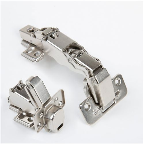2 Pack 165 Degree Frameless Cabinet Doors Hinges, Clip ON Plate for Easy Installation, Soft Close Multi-Pivot Concealed Hardware for Corner Kitchen Cabinet, Cupboard Folded, Folden Door, Closets