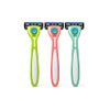 Preserve Shave 5 Five Blade Refillable Razor, Made from Recycled Materials, Assorted Colors: Coral/Neptune/Key Lime (Color May Vary)