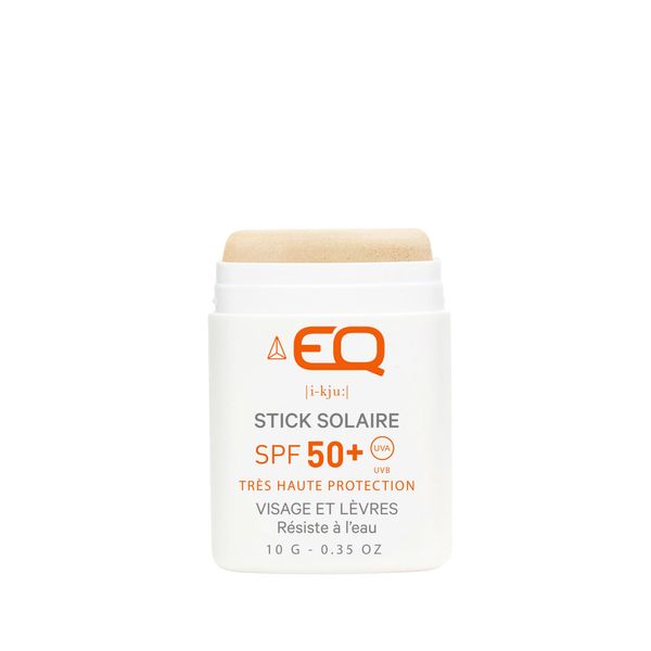 EQ | Mineral Sunscreen Face Stick SPF50+ - Very High Sun Protection - Water Resistant - Ocean Friendly - For Surf and Sports Activites - 10g - Gold