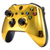 eXtremeRate Chrome Gold Front Housing Shell Faceplate for Xbox One S & Xbox One X Controller(Model 1708)