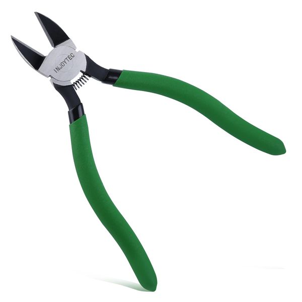 INJOYTEC 7 Inch Thick Blade Pliers, Plastic Nippers, Wire Cutters, Strong Nippers, Diagonal Pliers, Wire Nippers, Strong Oblique Nippers, Tools, Electricians, Plastic Model Nippers, Pliers,