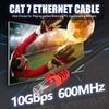 Soibke LAN Cable Cat 7 Network Cable 12 m Installation Cable Shielded SFTP Ethernet Cable Outdoor Indoor