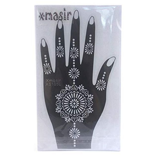 Large Henna Tattoo Stencils for Girls Woman Body Paint Indian Arabian  Tempora