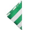 TIES R US Green and White Stripe Satin Pocket Square