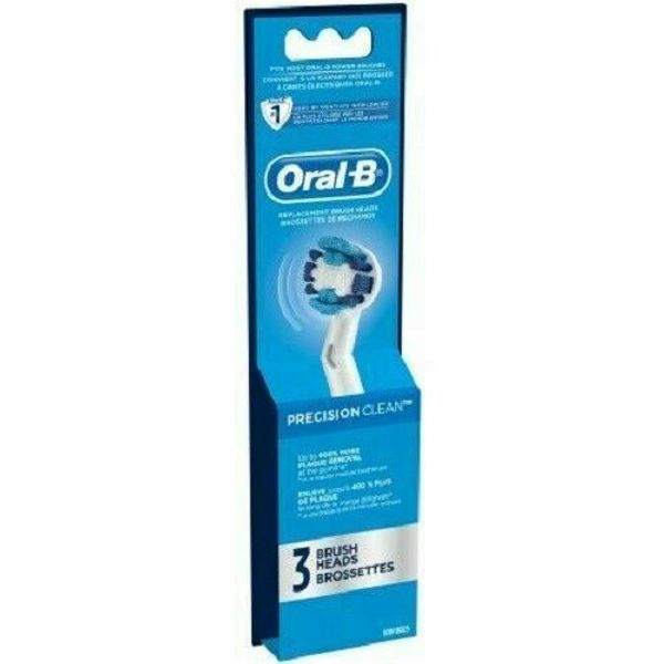 Oral B Precision Clean Electric Toothbrush Replacement Brush Heads 3ct