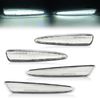 For Chevy Corvette C6 2005-2013 Clear Lens LED Front & Rear Side Marker Lights