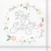 Creative Converting Country Floral Best Day Ever Napkins, 6.5", Multi-colored
