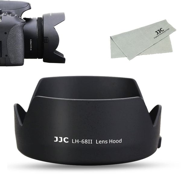 JJC Reversible Lens Hood for Canon ES-68 Compatible Canon EF 50mm F1.8 STM Lens for EOS 6D Mark II / 5D Mark IV III II / 5DS / 5DS R Cameras