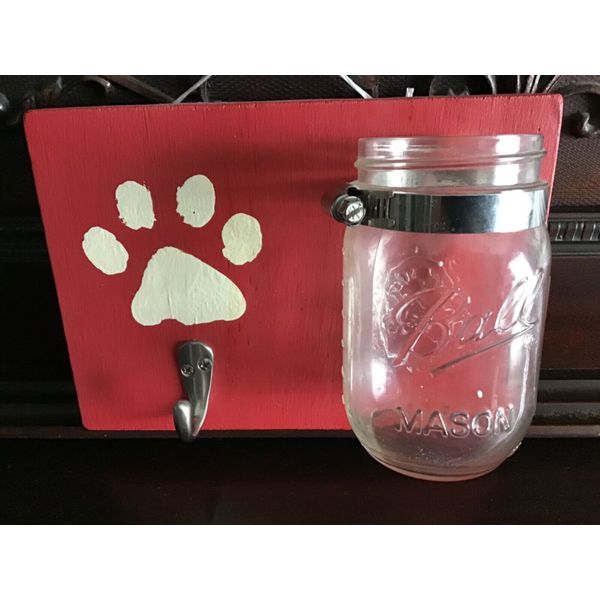 Dog Treat and Leash Holder Hook Plaque