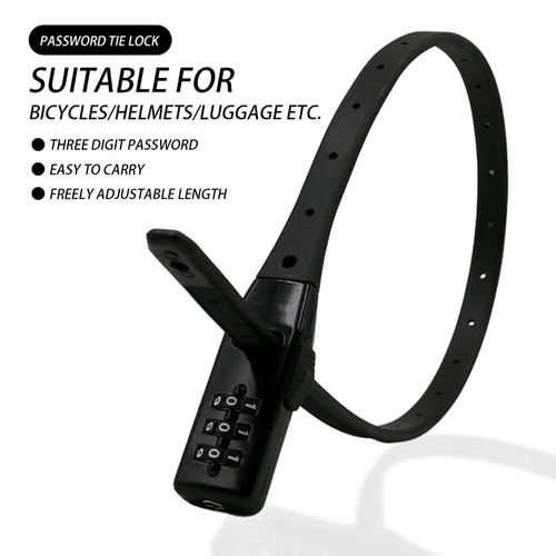 1 Piece Bicycle Combination Lock, Electric Scooter Accessories, Bicycle Lock, Children's Combination Lock, Bicycle Accessories, Bicycle Lock with Digital Code (Black)