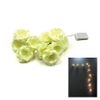 Flower Garland with 10 LED Lights Cream