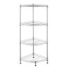 4 Tier Corner Shelf Rack Kitchen Bathroom Storage Wire Organizer Space Saving