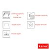 KANEX 555 Stapler for School Office Use - 20 Sheets Stapling + 1000 Staples (Cream Body)